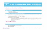 Chapitre 4 Le cancer du côlon - Réseau régional de ... · En cas de cancer colique métastatique : Détermination du statut du gène RAS /BRAF tumoral (soit au niveau de la tumeur