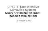 CPS216: Data-intensive Computing Systems•Chapter 16, Introduction to Algorithms, Cormen, Leiserson, Rivest . Principle of Optimality Optimal for “whole” made up from optimal
