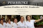 Student Profiles at UNC Pembroke · Introduction • Primary Functions & Services (IR) • Student Profile by Level: Admission ... Fall 10 Fall 11 Fall 12 Fall 13 Fall 14 Fall 15