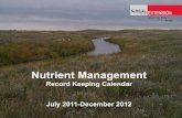 Record Keeping Calendar July 2011-December 2012 · 2012. 9. 26. · July 2011-December 2012 Nutrient Management Record Keeping Calendar EC136EC1260. Leslie ... Livestock Waste Control