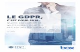 LE GDPR, · touche de nombreux domaines politiques, juridiques et business, de la sécurité renforcée et la responsabilité du collecteur de données, aux nouvelles procédures