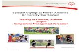 Special Olympics North America University Curriculum...Field Experience or Internship Course Activity Games Management Course Leadership Courses/Service Learning Other University Course