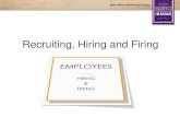 Recruiting, Hiring and Firing · Recruiting, Hiring and Firing . ... • Waste of time • Poor moral • Reputation • Future hiring • Loss of business, lagging sales You must
