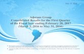 Aderans Group Consolidated Results for the First Quarter ...pdf.irpocket.com/C8170/pTWD/yNCK/qWk7.pdfAderans Group Consolidated Results for the First Quarter of the Fiscal Year ending