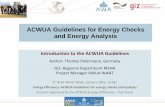 ACWUA Guidelines for Energy Checks and Energy Analysis€¦ · Page 1 Introduction to the ACWUA Guidelines . Author: Thomas Petermann, Germany . GIZ, Regional Department MENA Project