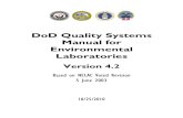 DoD Quality Systems Manual for Environmental Laboratories · 2014. 9. 25. · DoD Quality Systems Manual for Environmental Laboratories . Version 4.2. Based on NELAC Voted Revision