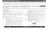 4-Inch Trash Pedestal Pump...3993-252-00 4 2/2015 Specifications Information and Repair Parts Manual 3993-99 Repair Parts List Ref. Part No. Description Number Qty. 1 Retaining Ring