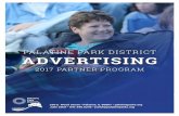PALATINE PARK DISTRICT ADVERTISING...shop, and practice facility 1 9-hole FootGolf course 3 Outdoor pools 1 18-hole Disc Golf course 13 Outdoor tennis courts 4 Outdoor pickleball courts