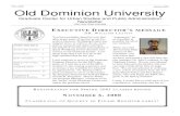 October 2000 Old Dominion University · Hughes Hall, Rm. 2091, Old Dominion University, Norfolk, VA 23529. SPRING 2001 FALL 2001 SPRING 2002 FALL 2002 PADM 651 C P VB C PADM 655 C