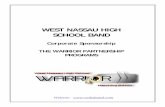 WEST NASSAU HIGH SCHOOL BAND - Homesteadwnhsband.homestead.com/WNHSBand_Sponsorshipprogram.pdf · The West Nassau High School Band Booster Club is a non-profit (501c3) ... participate