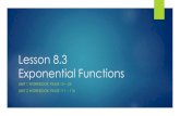 Lesson 8.3 Exponential Functions - Lehi Mathlehimath.weebly.com/uploads/5/0/2/5/5025433/lesson... · Lesson 8.3 Exponential Functions UNIT 1 WORKBOOK PAGE 10 –24 UNIT 2 WORKBOOK