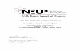 CALL FOR PROPOSALS (CFP) NO. NEUP-002-12 For … Documents...The proposal should include a detailed evaluation and identification of the relevant conditions ... user facility or other