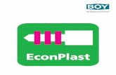 EconPlast - Dr. Boy€¦ · Feed zone Cooling ring Cooling water Heating tape Heating Radiation & convection Nozzle Plastics Electrical energy Pump Servo-motor pump drive Valve Oil