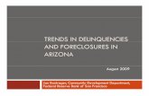TRENDS IN DELINQUENCIES AND FORECLOSURES IN ARIZONA · ARIZONA August 2009 Jan Bontrager, Community Development Department, ... Arizona Data Maps June 2007 Source: Lender Processing