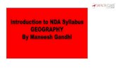 Introduction to NDA Syllabus GEOGRAPHY By Maneesh Gandhi...Apr 20, 2020  · By Maneesh Gandhi. Fundamentals of Geography 1. Lattitudes 2. Longitudes 3. Time Zones 4. India longitude