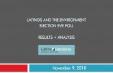 LATINOS AND THE ENVIRONMENT ELECTION EVE POLL … poll ppt.pdf · ELECTION EVE POLL RESULTS + ANALYSIS November 9, 2018. 2 Mark Magaña Founding President and CEO, GreenLatinos ...