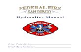 Hydraulics Manual · hydraulics formulas or perform exacting calculations. The Federal Fire Department San Diego is proud to have among its personnel many highly qualified Fire Engineers.