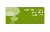 SCM: More than Integrated Logistics · 2012. 3. 30. · Defining SCM ! Coordination and orchestration to synchronize Supply and Demand. ! Share info. And technology to increase innovation,