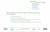 EcoConsulting Company Profile - Darpe · 2019. 1. 2. · EcoConsulting SAL is registered in Lebanon under Trade Register No. 1018179; Company VAT No. 2946060 ‐601 EcoConsulting