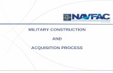 MILITARY CONSTRUCTION AND ACQUISITION PROCESS · 2020. 5. 19. · US MILITARY CONSTRUCTION (MILCON) PROGRAM Projects valued over $1M in new construction Projects are approved by the