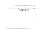 Meenangu Wajarri Aboriginal Corporation ICN 7878 · The rule book of Meenangu Wajarri Aboriginal Corporation (ICN 7878) Registered by a delegate of the Registrar on 10 May 2019. 1