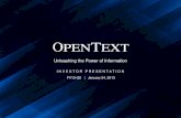 Unleashing the Power of Informationmimage.opentext.com/alt_content/binary/ot/investor/...1Q12 Update, Davidson Consulting, Fax Server Industry Forecast, 2011-2016 Customer win: Emergency