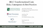 IRLC Transformational Costs Risks, Consequence & Best ... · Income Approach (ASC 820) “An estimate of future cash flows for the asset being measured.” ...