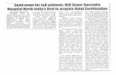 Doc4 · Good news for patients: BLK Super Specialty Hospital North India's first to acquire Halal Certification AS NEWS SERVICE JAMMU, JAN. 09: There is good news for many
