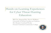 Hands-on Learning Experiences for Cyber Threat Hunting Education · Cyber Hunting • Cyber threat hunting has emerged as a critical part of cyber security practice. However, –