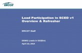 Load Participation in SCED v1 Overview & Refresher · 2017. 6. 12. · April 23, 2014 4 DSWG Loads in SCEDv1 High-level summary (cont.) • QSEs with LRs in SCED will submit Bids