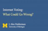 Internet Voting: What Could Go Wrong? - USENIX...Telephone, Internet, and poll site. Largest ever Internet-based election: >280,000 online votes (out of 4.6M) “People’s vote is