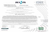 CERTIFICATO N. RTS-53/18/S CERTIFICATE No. · ISO 39001:2012 Via Corsica 12 - 16128 Genova Italy CISQ is the Italian Federation of management system Certification Bodies CISQ è la