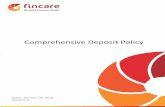 Comprehensive Deposit Policy€¦ · 4. Types of Deposit Accounts While various deposit products offered by the Bank are assigned different names, the deposit products can be broadly