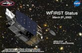 WFIRST Status - NASA · • Last presentation to the APAC was late last October, during the Mission PDR • Only changes to the mission baseline since then: –Coronagraph programmatic