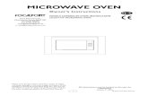 MICROWAVE OVEN · The microwave oven is intended for heating food and beverages. Drying of food or clothing and heating of warming pads, slippers, sponges, damp cloth and similar