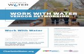 Work With Water...This free networking event is for: • Construction & engineering services vendors • Currently contracted & potential vendors • MWSBE Certified firms • Companies