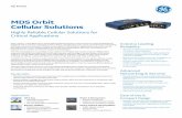MDS Orbit Cellular Solutions · The MDS Orbit MCR and ECR routers offer a number of key benefits for water and wastewater applications. Coupled with low-cost cellular plans, the MDS