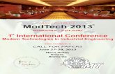 ROMANIA - POLAND .pdf ·  CALL FOR PAPERS Mara Hotel, Sinaia, Romania June 27-29, 2013 I S - GLIWICEAI ModTech 2013 ROMANIA - POLAND ® 1 International Conferencest Modern …