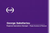 George Sakellariou - IOSH · (requires 1000 on-rope hours + L2 Training/Assessment) Able to perform a wider range of task, including rigging and rescue, work under supervision of