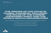 THE ORIGINS OF THE COVID-19 GLOBAL PANDEMIC, INCLUDING … · 4 INTERIM MINORITY STAFF REPORT ON SARS-COV-2 AND THE COVID- 19 GLOBAL PANDEMIC I. PREFACE The world is currently in