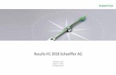 Results H1 2018 Schaeffler AG · 2016 2017 2018 11.3 Book to Bill Ratio 2)--1.1x 1.5x 1.3x H1 H2 FY 12.6 1.6x 1.3x 1.5x H1 H2 1) Received orders in given time period 2) Lifetime Sales
