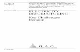 GAO-06-237 Electricity Restructuring: Key Challenges Remain · 15/11/2005  · Key Challenges Remain GAO-06-237. What GAO Found United States Government Accountability Office Why