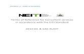 Terms of Reference for Consultant services in accordance with … · 2019. 12. 12. · TERMS OF REFERENCE (SCOPE OF WORK) Consultancy for the 2013 EITI Report - Nigeria Approved by
