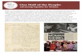 One Half of the People Fact Sheet - National Archives · One Half of the People Fact Sheet Author: National Archives Traveling Exhibits Service Subject: One Half of the People is