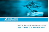 2010 Q4 Shareholder Engagement Report...2013 ACTIVE OWNERSHIP ACTIVITY REPORT 4SHARE’s shareholder engagement service allows small- and medium-sized Canadian institutional investors