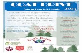 COAT DRIVE - Granite Wellness Centers · COAT DRIVE Warm Hearts & Hands 2013 The cold season is approaching. Warm the hearts & hands of children and families by donating new or gently