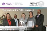 JUNE 2019 Top performing MBAs awarded - Commerce | NWUcommerce.nwu.ac.za/sites/commerce.nwu.ac.za/files/files/Business … · • NWU Leopards Lair Competion: ... develop fair and