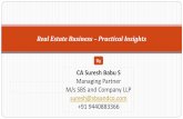 CA Suresh Babu S - SBSandCo · 3 Real estate business is one of the most lucrative businesses in India. 2nd largest contributor to the Indian economy after Agriculture. 2nd largest