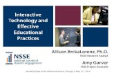 Interactive Technology and Effective Educational Practicescpr.indiana.edu/uploads/AIR 2010 Interactive Tech SLIDES.pdf · Web 2.0 tools • Course management ... In contrast, other\൳