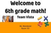 Welcome to 6th grade math!...Welcome to 6th grade math! Team Vista. All About Ms. Manderski This Year We Will Cover: MTMS Math Grading Policy 5th and 6th Grade Math Grading Comparison